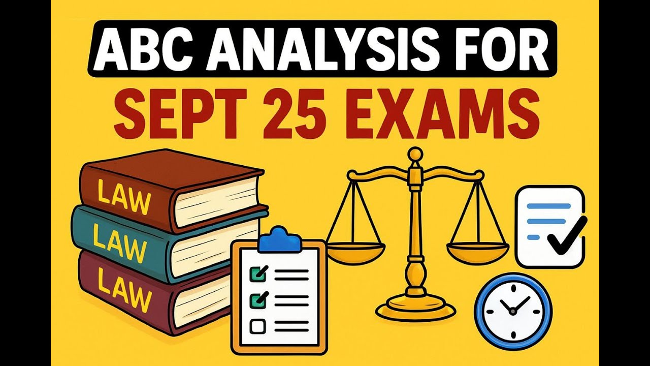 ABC Analysis for CA Inter Law by Indresh Gandhi for Sept 25 Exams | ICAI CA