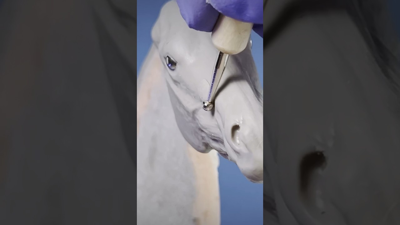 Sculpting horses from clay as beginners (full video on my channel) #horsesculpting #shorts