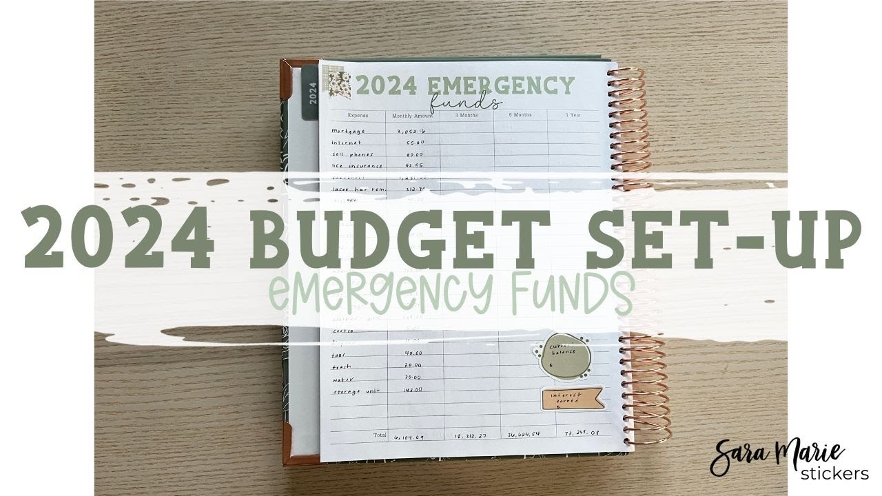 Emergency Funds | 2024 Budget Set Up | 2024 Humble Beginnings Budget Planner | 1