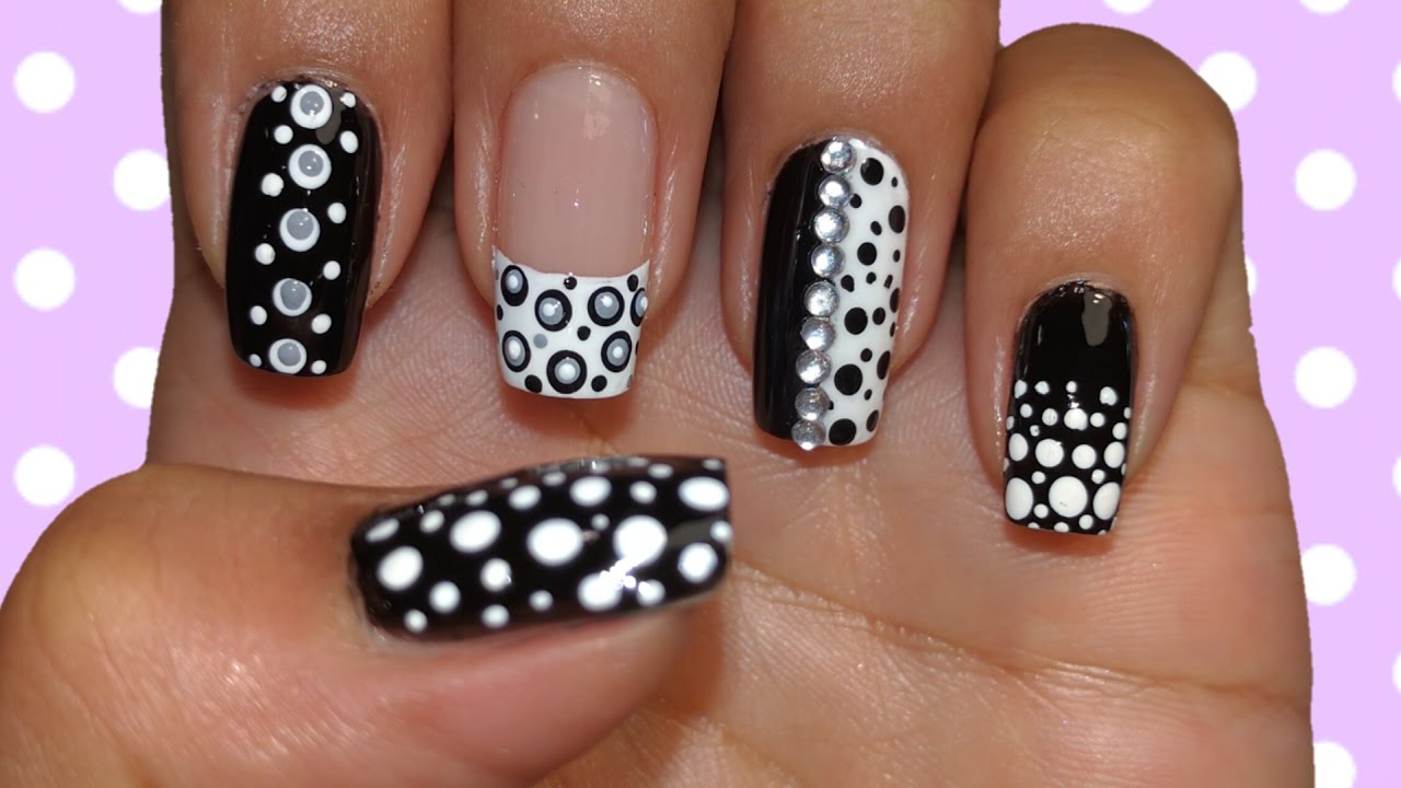 DECORACION DE UÑAS FÁCIL CON PUNTOS ♥♥♥ HOW TO DO DOTTED NAIL DESIGNS ♥♥♥ Andy Lo