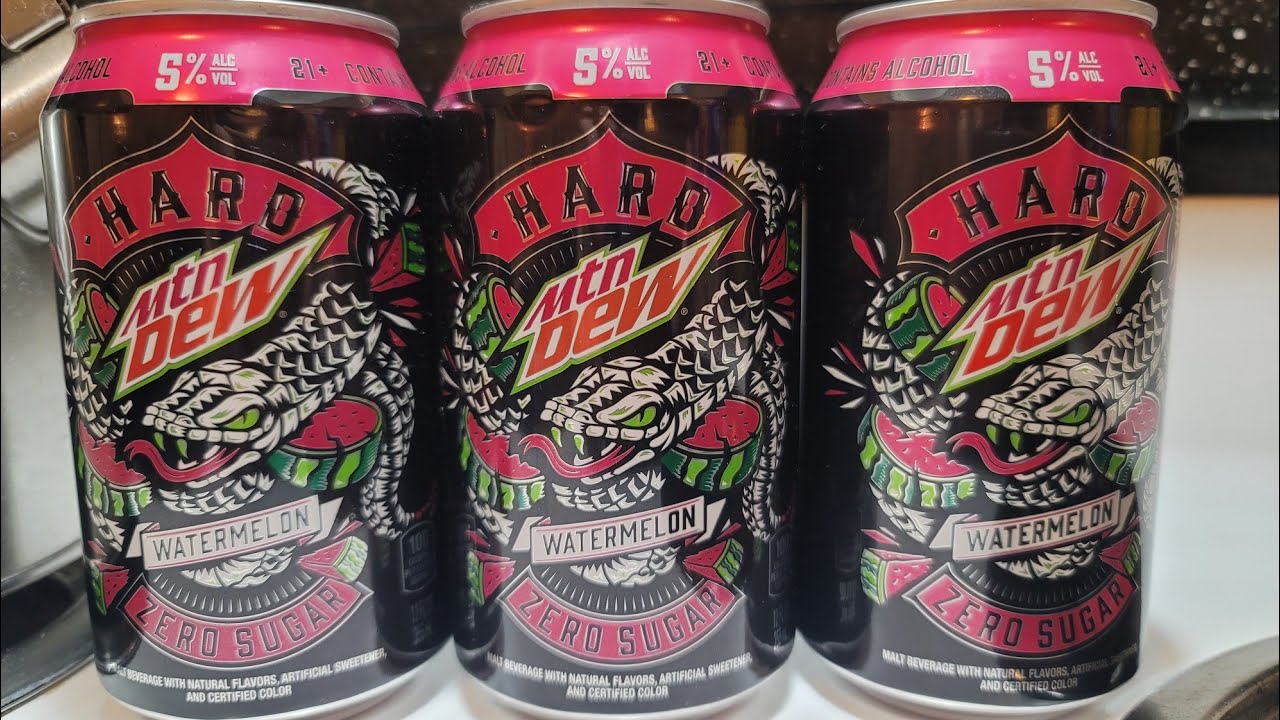 Hard Mtn Dew Watermelon Zero Sugar 5% alcohol review