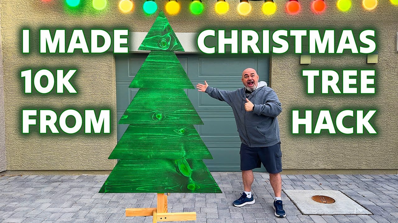 Easy Beginner Woodworking projects to make money - Christmas Tree Tutorial.