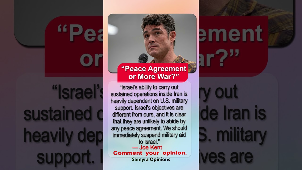 &ldquo;Suspend Military Aid?&rdquo; Joe Kent&rsquo;s Israel-Iran Statement Goes Viral
