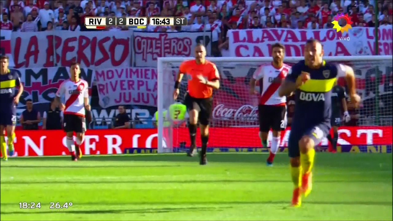 Gol de Tevez (2-2) / River 2-4 Boca Juniors - Fecha 13 Torneo Argentino 2016/17