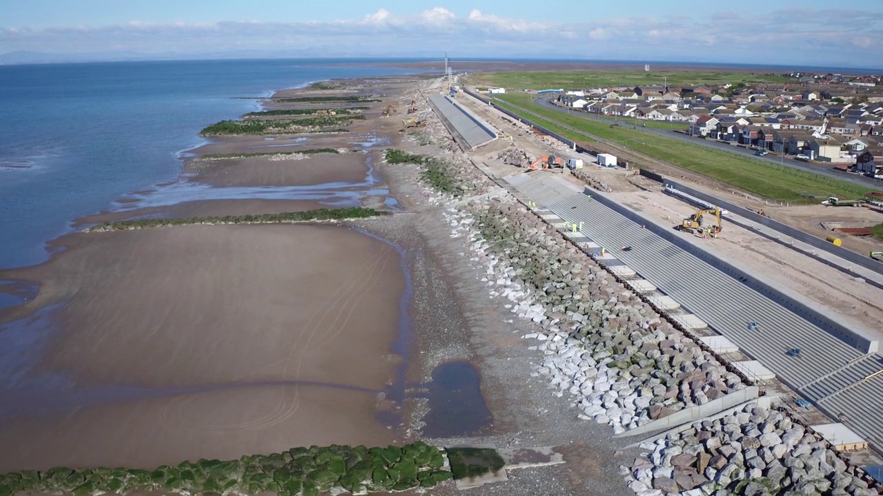 Rossall sea defences November 2016