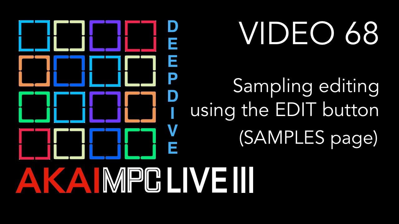Видео 68 по AKAI MPC LIVE III — Пример редактирования с помощью основной кнопки EDIT (Подробный в...