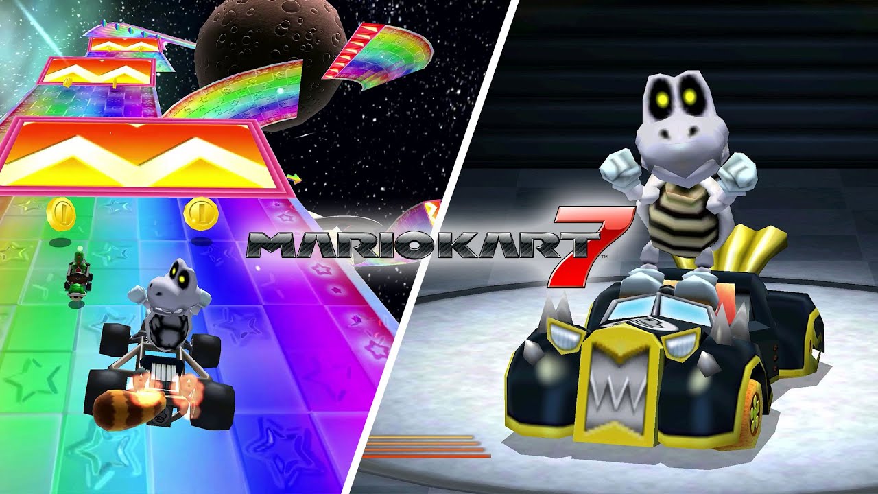 DRY BONES is a new driver in MARIO KART 7 | Custom Character | 4k60