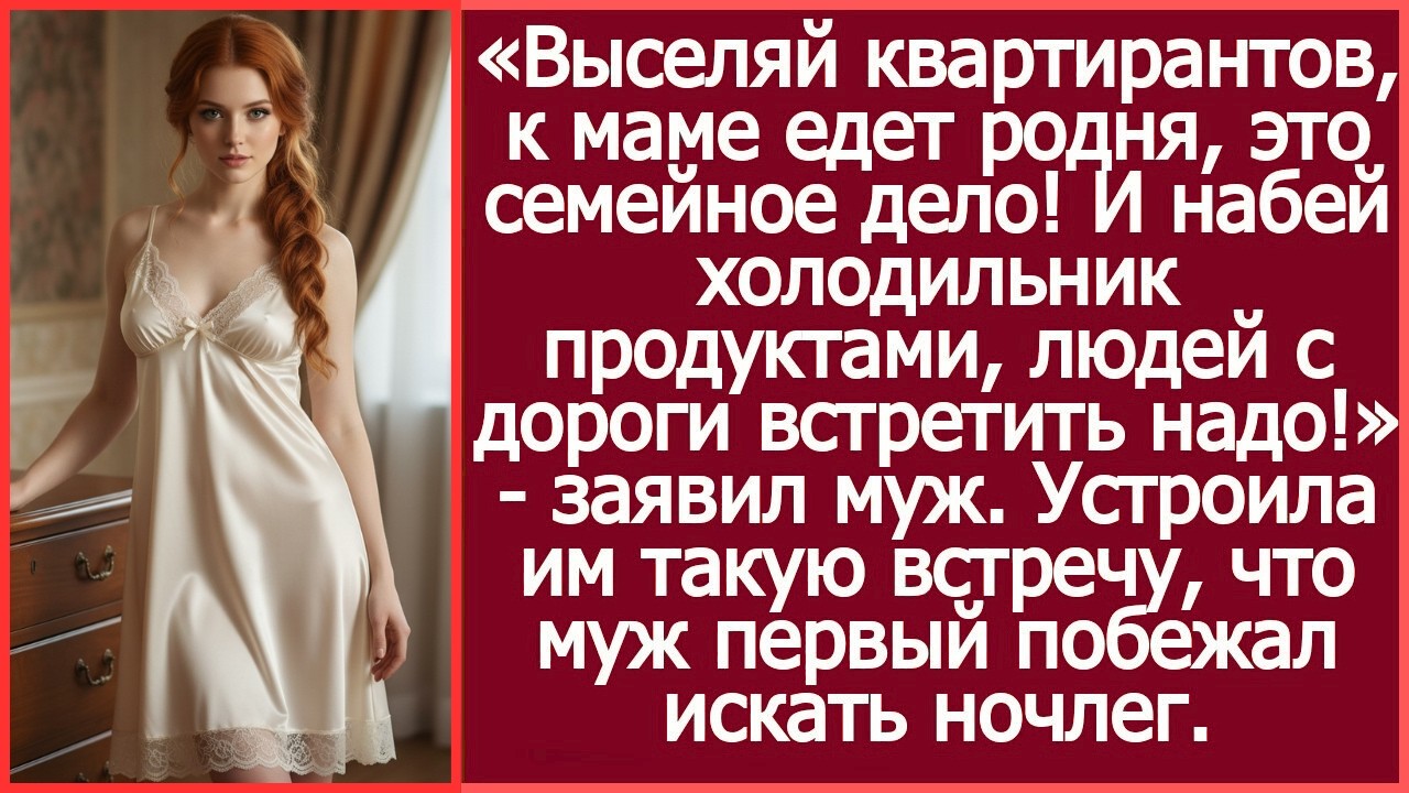 Выселяй квартирантов, к маме едет родня, это семейное дело! И набей холодильник продуктами