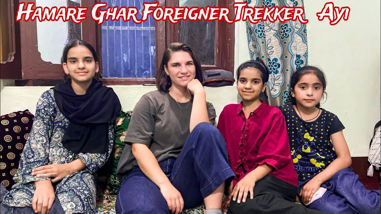 Foreigner Trekker Yaz from UK at our Residence #foreinger #trekker #zahraalizavlogs #travelblog #sky
