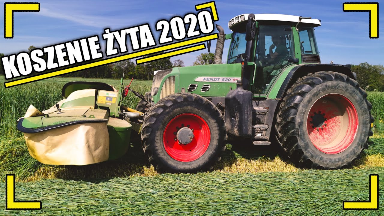 ★Koszenie ŻYTA 2020★Fendt 820 Vario & Krone★4K★ DŹWIĘK SILNIKA★