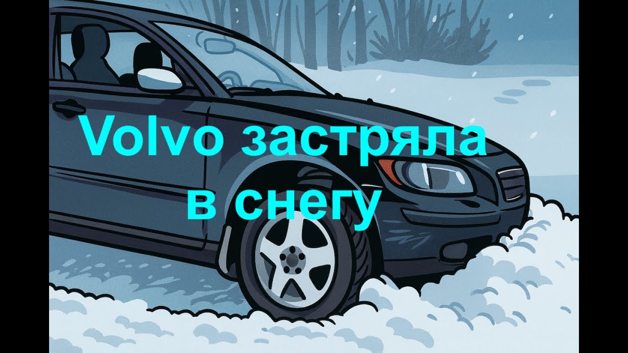 Volvo v50 застряла в сугробе. XC70 на помощь !