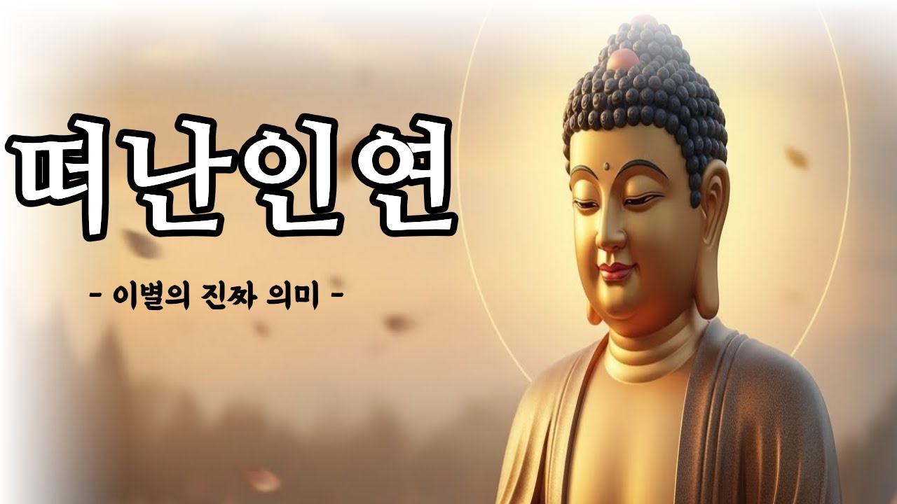떠나간 인연과 이별에 마음아픈 당신을 위한 부처님의 따뜻한 위로 l 부처님말씀 l 노년의지혜 l 이별 l 오디오북