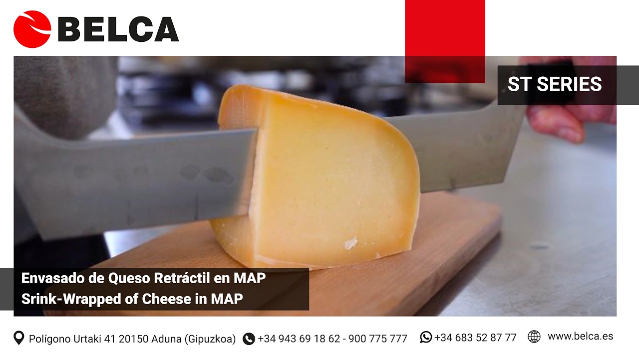 Envasado retráctil con film de alta barrera para queso con unidad de la ST SERIES
