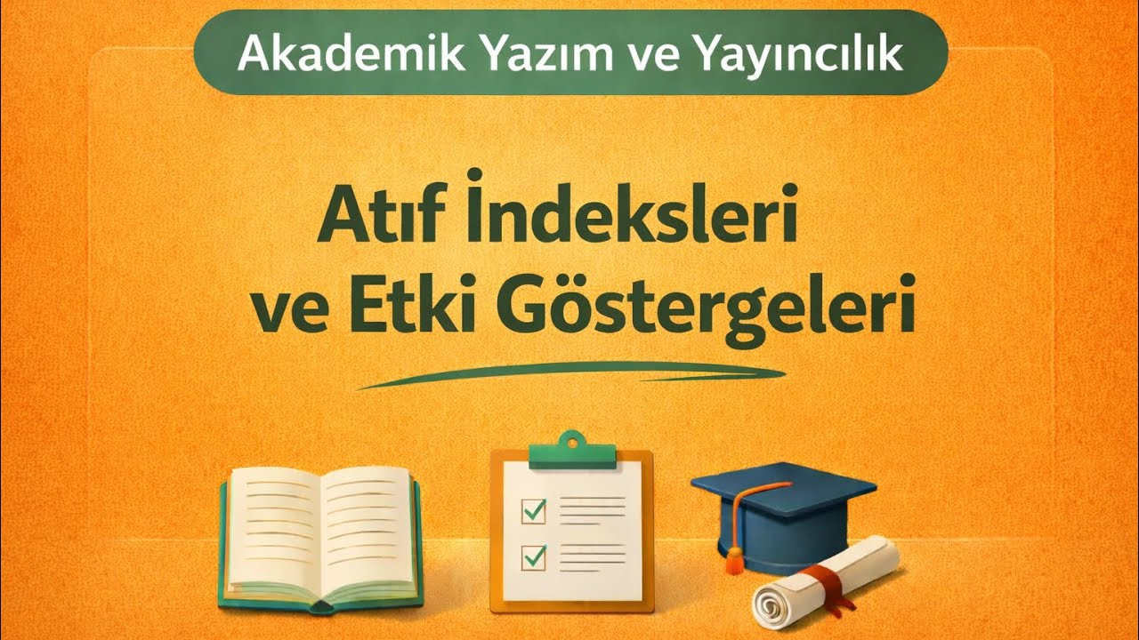 Akademik Yazım ve Yayıncılık | 7. Atıf İndeksleri ve Etki Göstergeleri