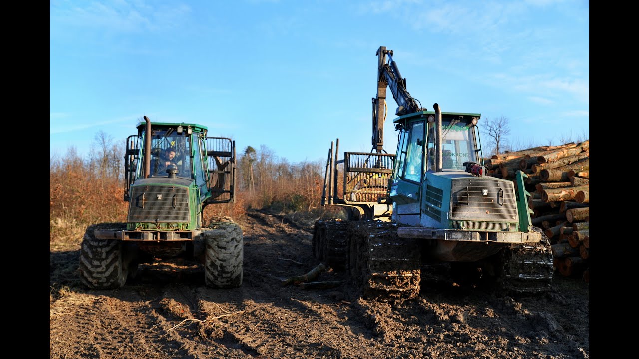 🌲2x Timberjack 1410D • SOUND ON • loud machines • classic Forwarder • Loggingvideo • Durchforstung🌲