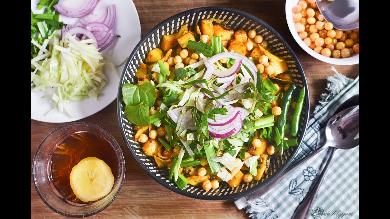 SOIBUM ALU KANGHOU / fermented bamboo shoot and potato fry / MANIPURI TEA TIME SNACK