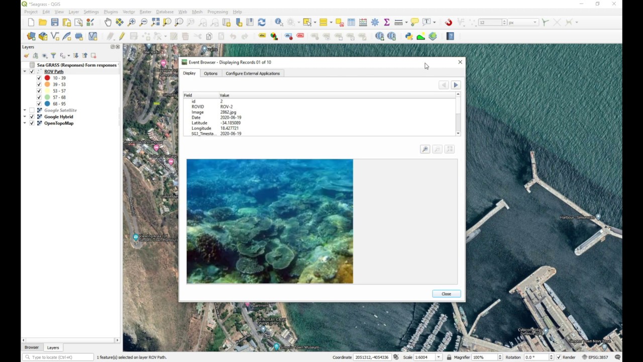 QGIS, Google Forms и eVIS