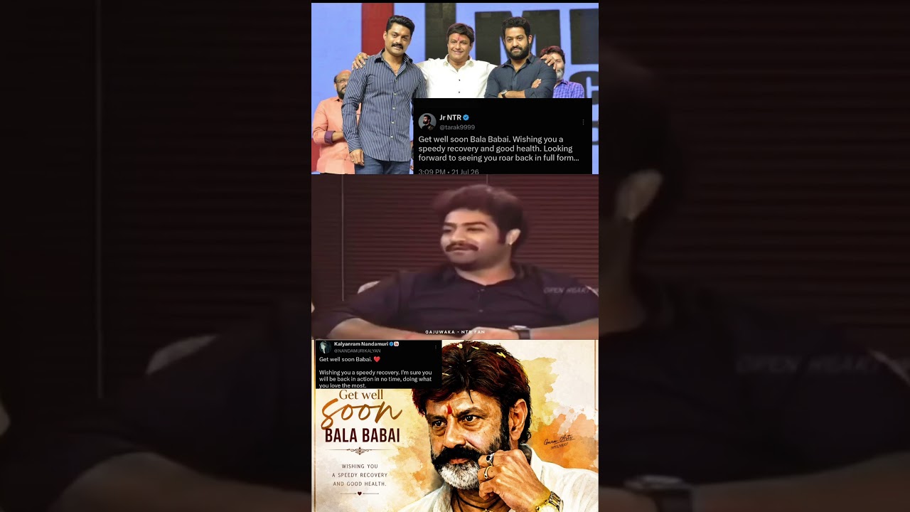 NTR & Kalyan Ram emotional tweets for Balakrishna Leg injury