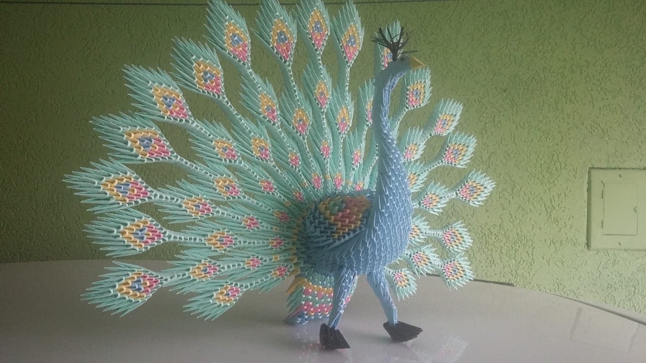 How To Make Peacock Tutorial Origami 3d