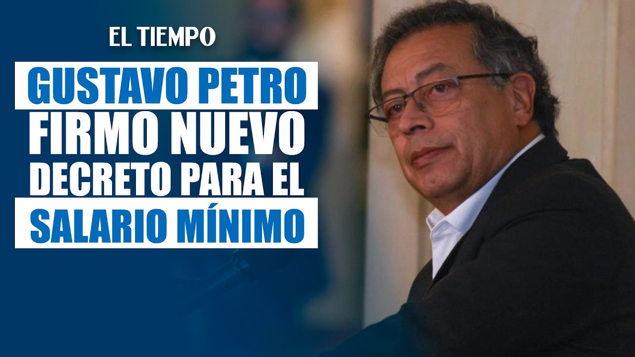 Manifestantes en la Plaza de Bolívar | Petro firma decreto de aumento del salario mínimo | EL TIEMPO
