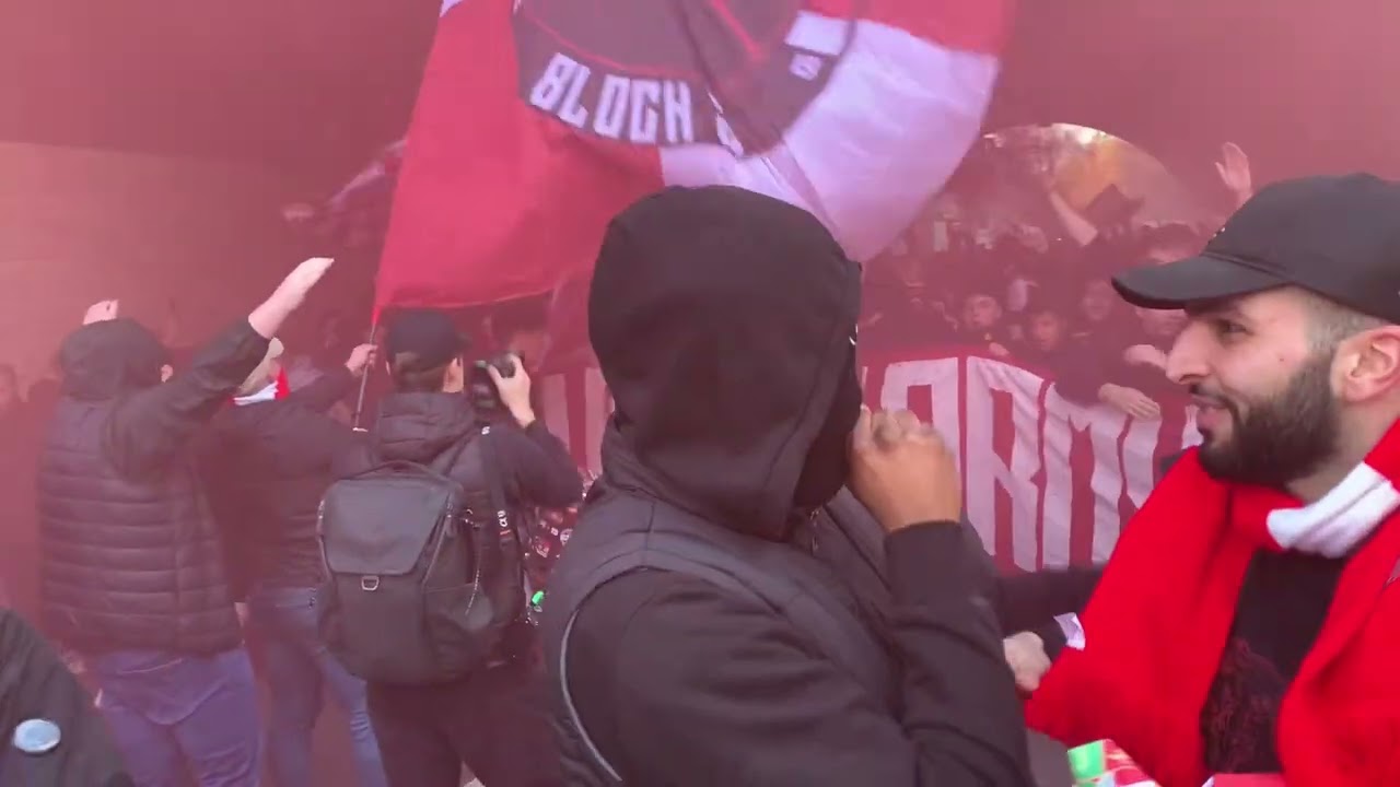 ASHBURTON ARMY ARRIVE AT THE EMIRATES STADIUM 🥁| UCL QUARTER FINALS | ARSENAL V BAYERN | #arsenal