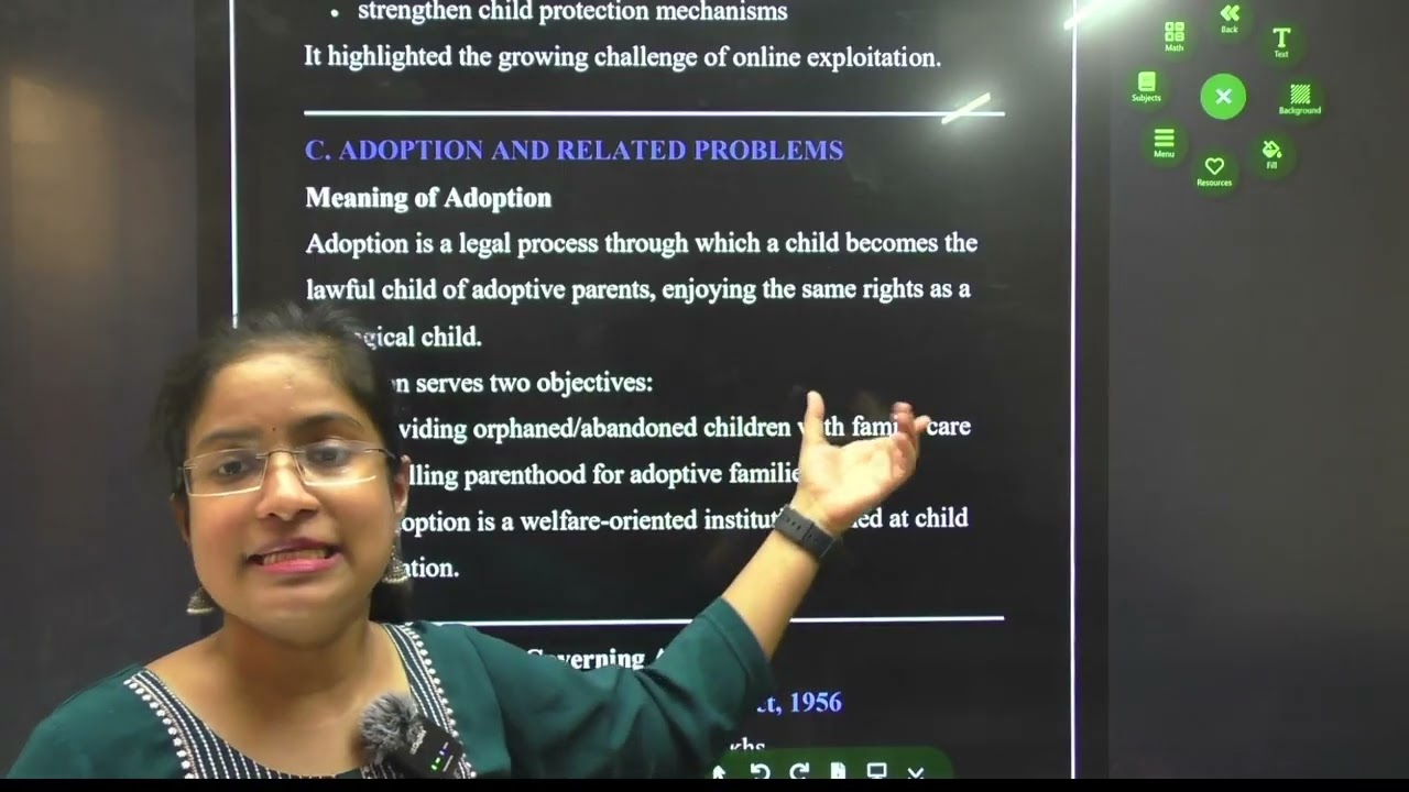 Children and the Law - Part 2 | Sexual Exploitation, Adoption & Right to Education | LLM | MU