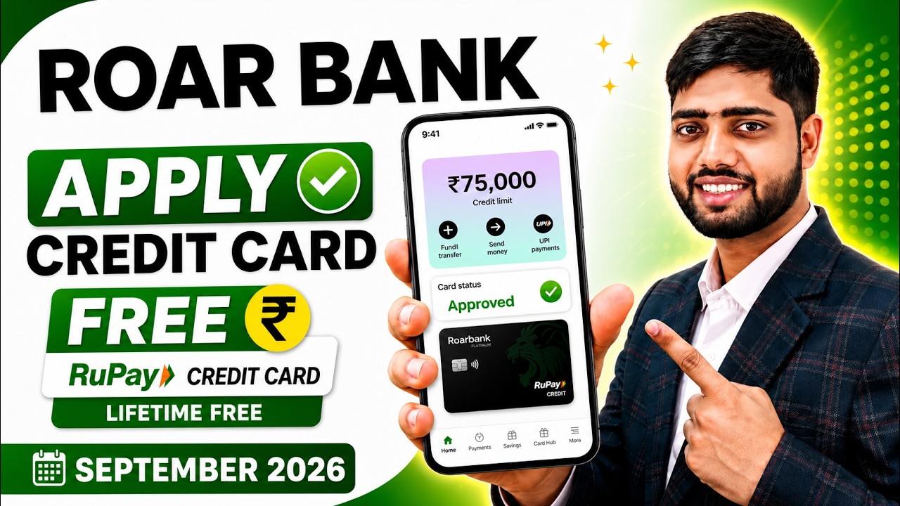 Roar Bank Credit Card Apply || Roar Bank Rupay Credit Card || Lifetime Free Credit Card