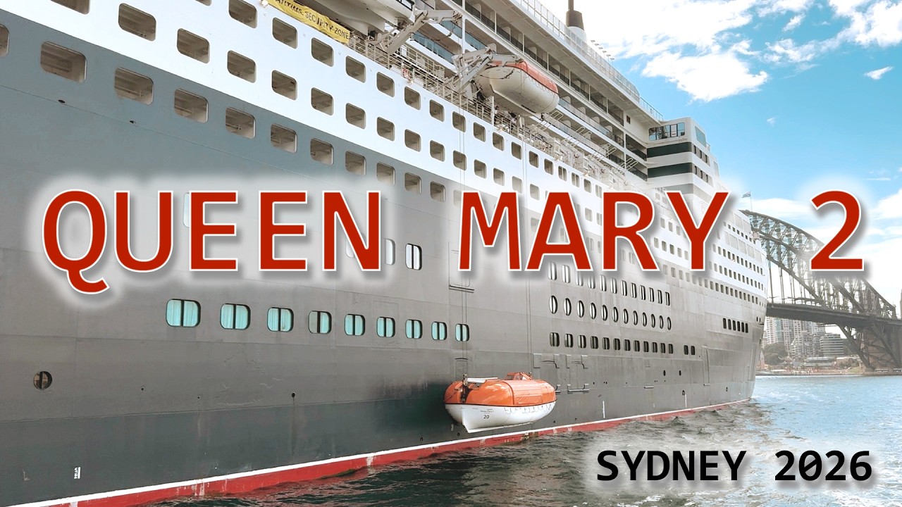 Queen Mary 2 in Sydney (4 March 2026) - General Footage, Lifeboats Launched, Sail By