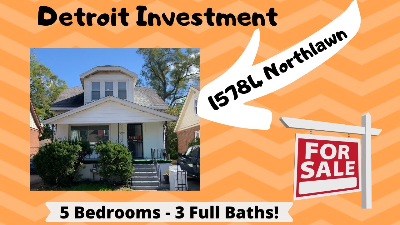 Detroit Investment Property For Sale 16% ROI Turnkey House Tour 5 beds & 3 Full Baths New Renovation
