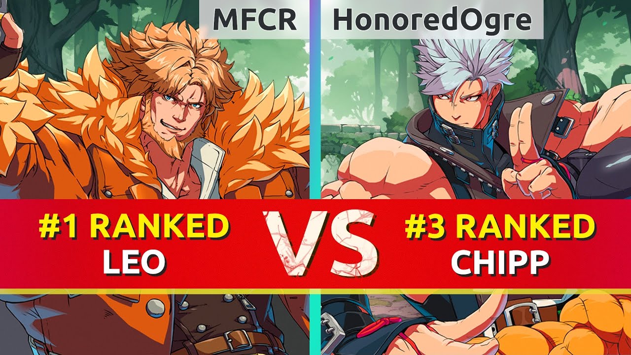 GGST ▰ MFCR (#1 Ranked Leo) vs HonoredOgre (#3 Ranked Chipp). High Level Gameplay