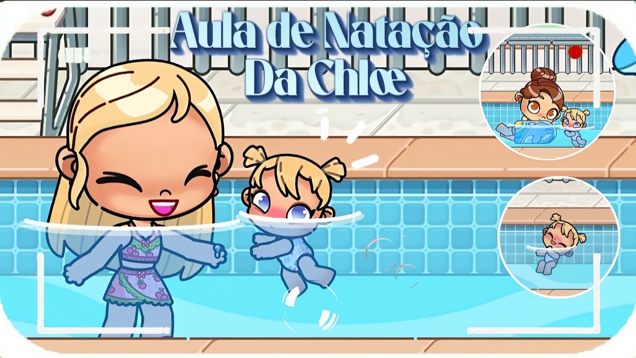 ROTINA PRIMEIRA AULA DE NATAÇÃO DA CHLOE 💙☀️🍼 - AVATAR WORLD HISTÓRINHAS 