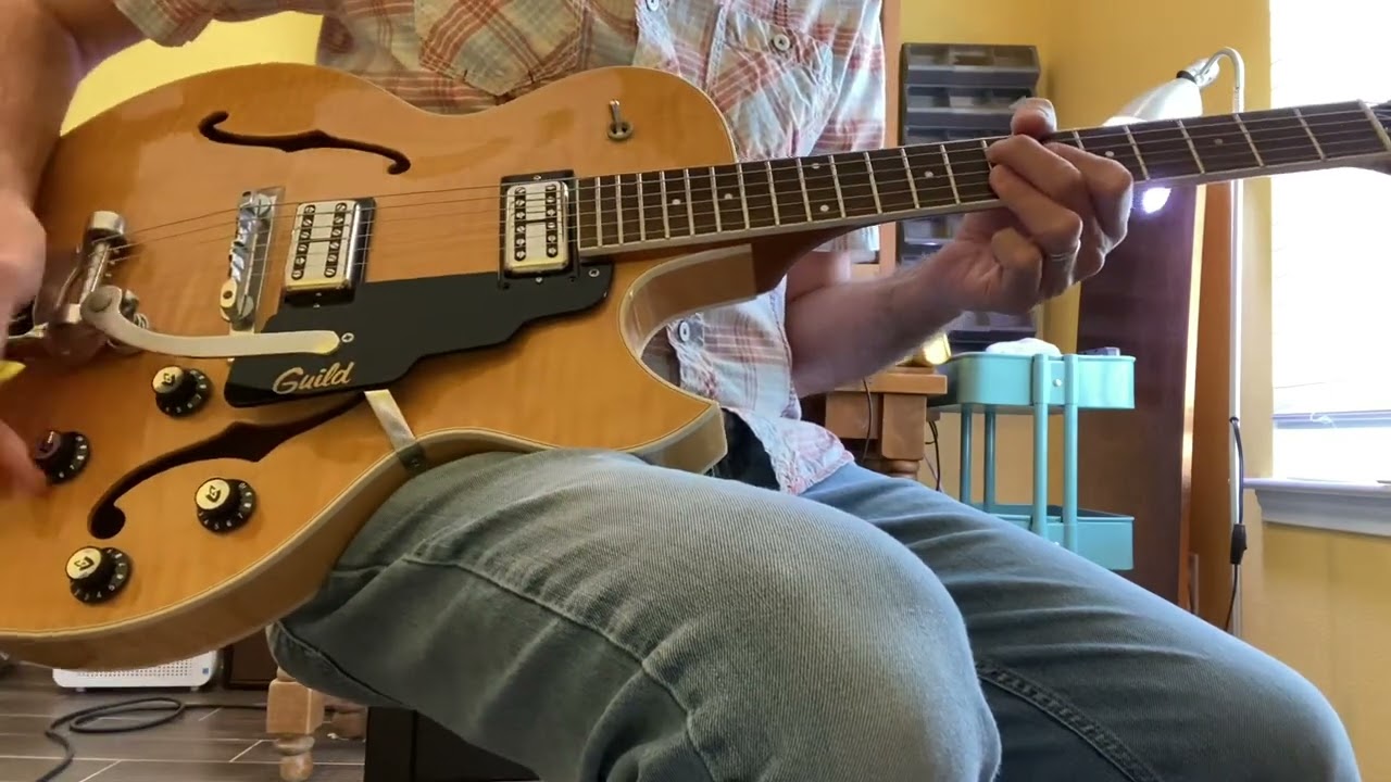 Jeremy Slemenda demos Seymour Duncan Psyclone Humbucker size , vintage set , 1999 Guild Starfire III