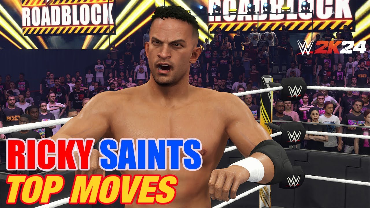 RICKY STARKS / RICKY SAINTS TOP MOVES, SIGNATURES, FINISHER | WWE 2K24