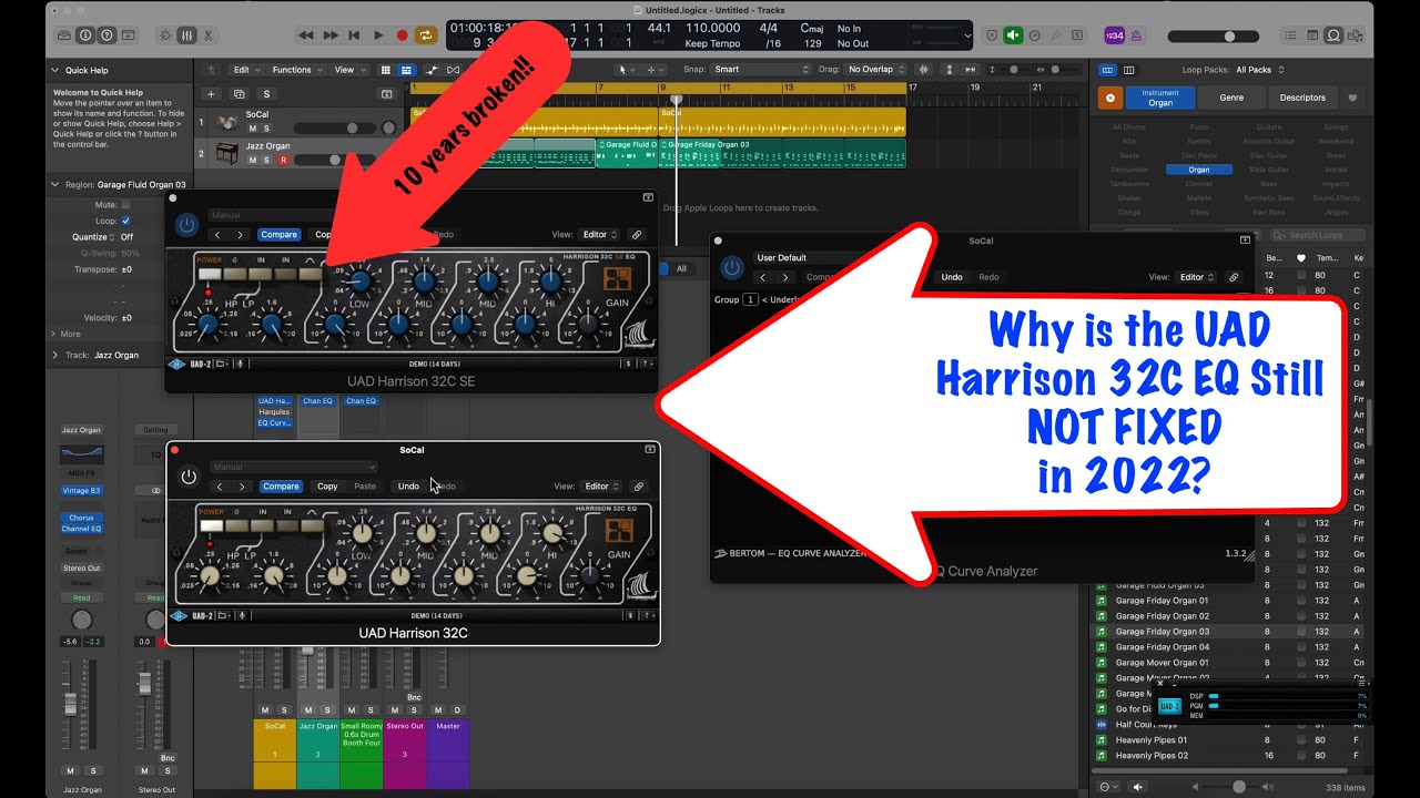 Why is the UAD Harrison 32C EQ STILL Broken in 2022????