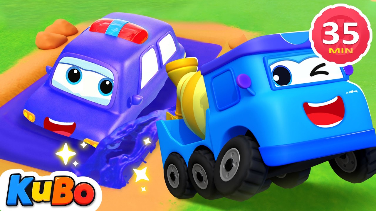 Police Car and Fire Trucks Rescue Mission🚓| Educational Cartoons for Kids - Kubo