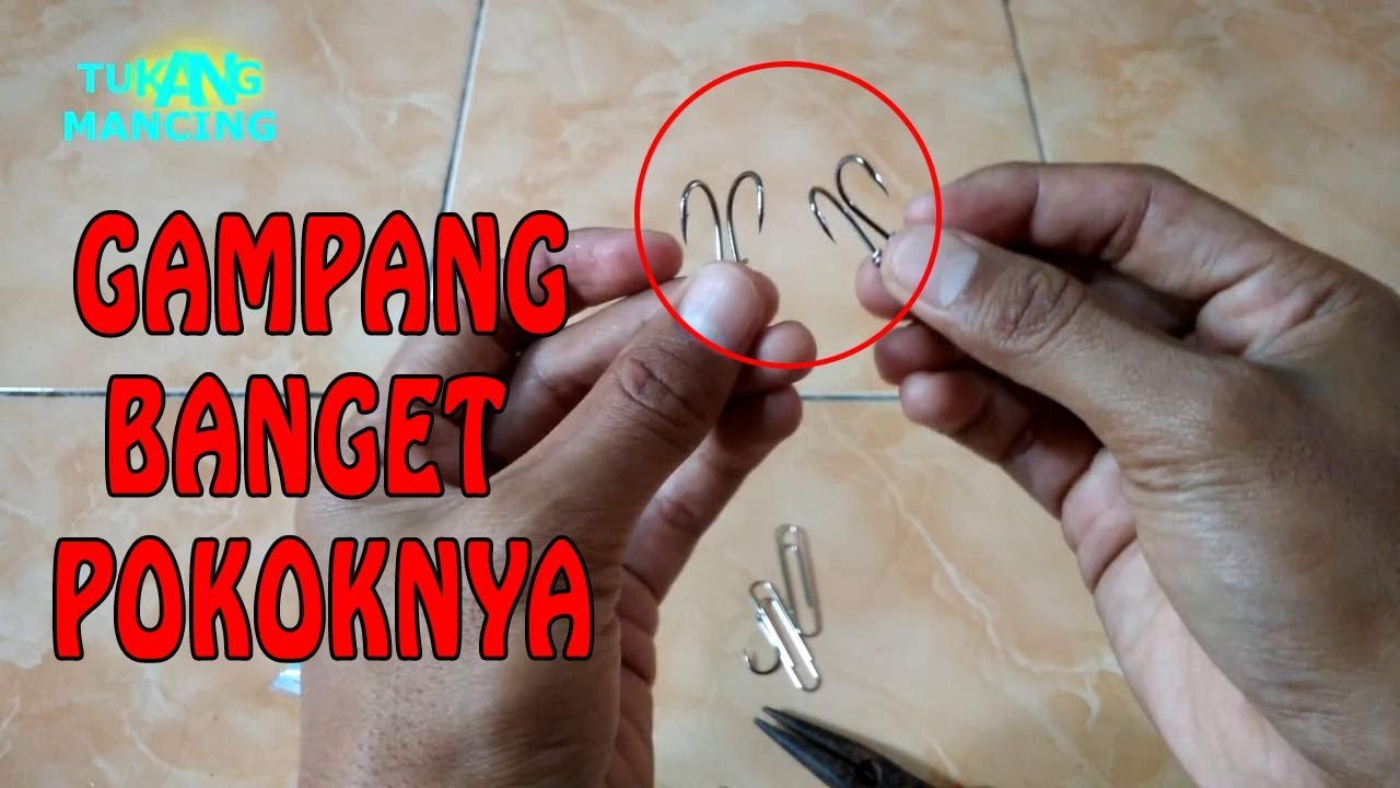 CARA MEMBUAT KAIL DOUBLE HOOK - HOW TO MAKE A DOUBLE HOOK
