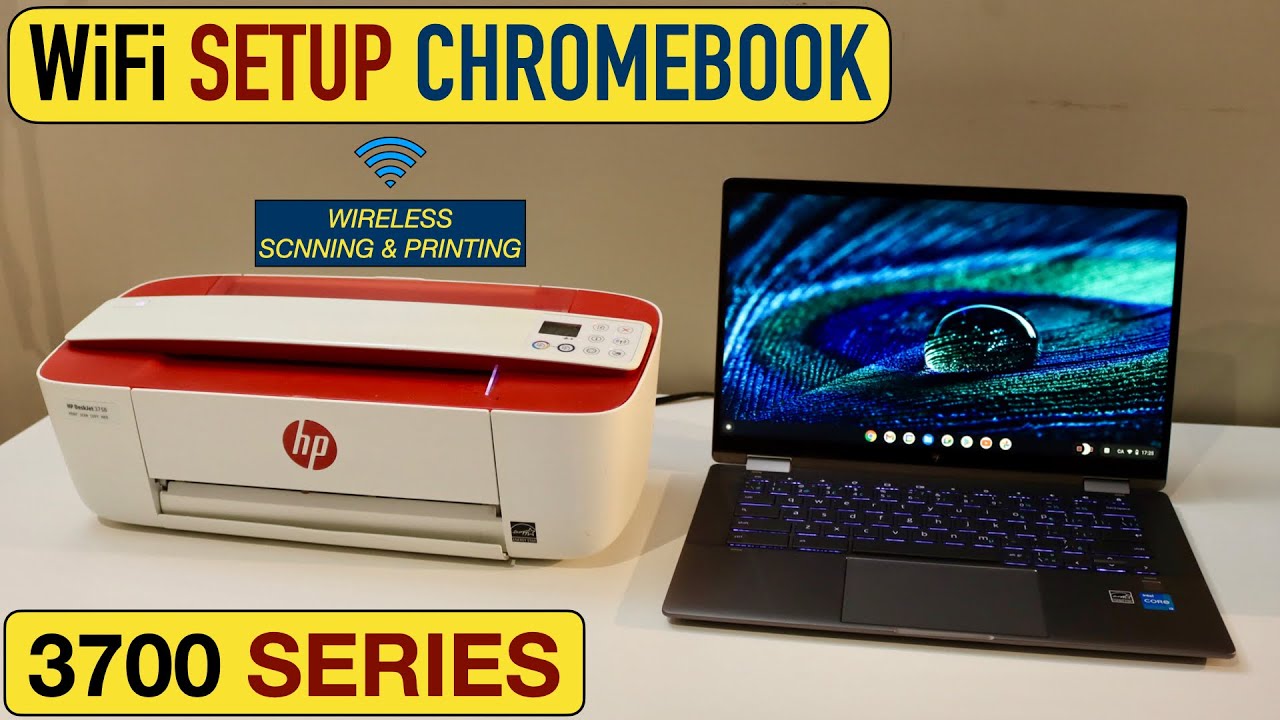 Настройка HP DeskJet 3700, Chromebook, настройка беспроводной сети Wi-Fi.