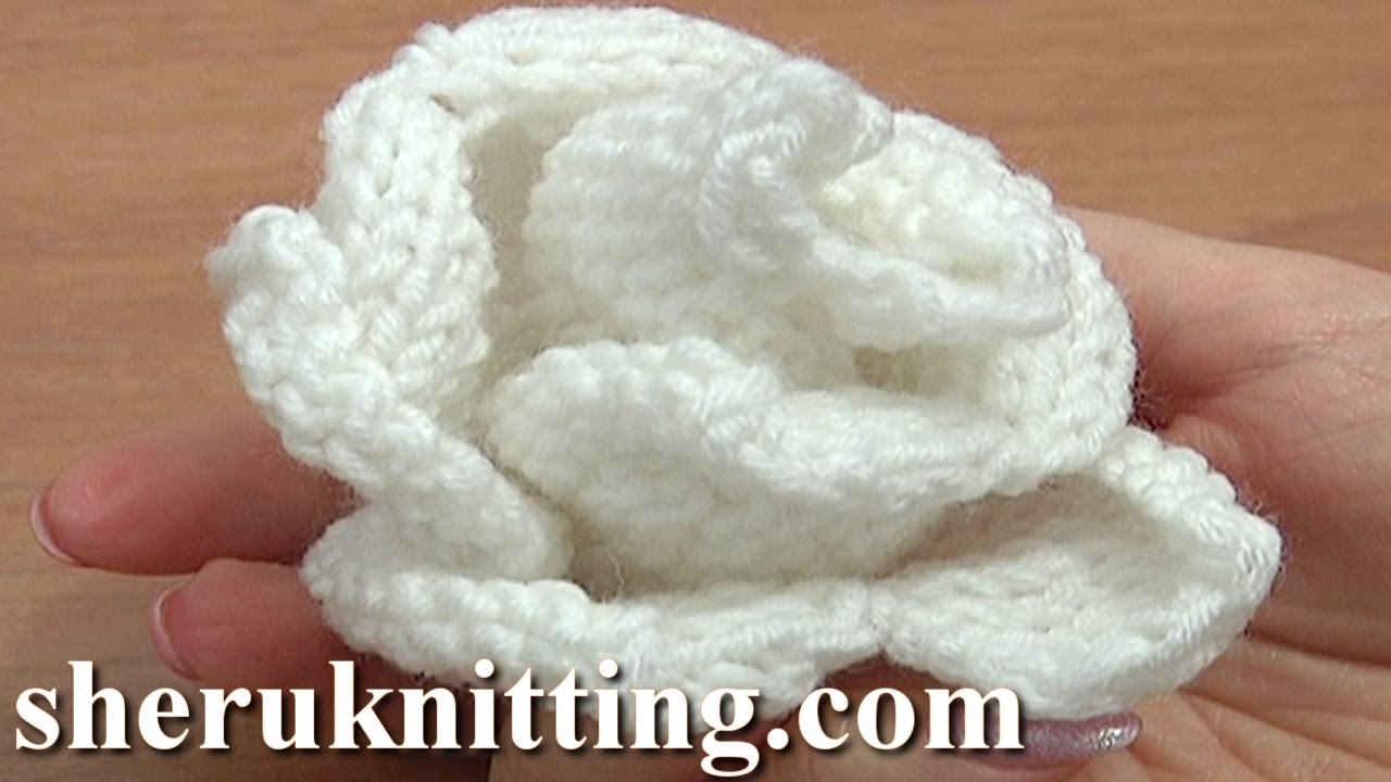 Knit Rose Flower Pattern