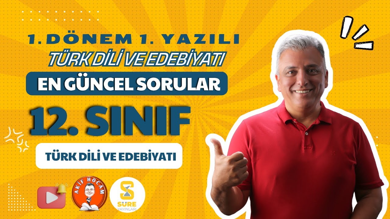 12. Sınıflar Türk Dili ve Edebiyatı 1. Dönem 1. Yazılı @Edebiyat