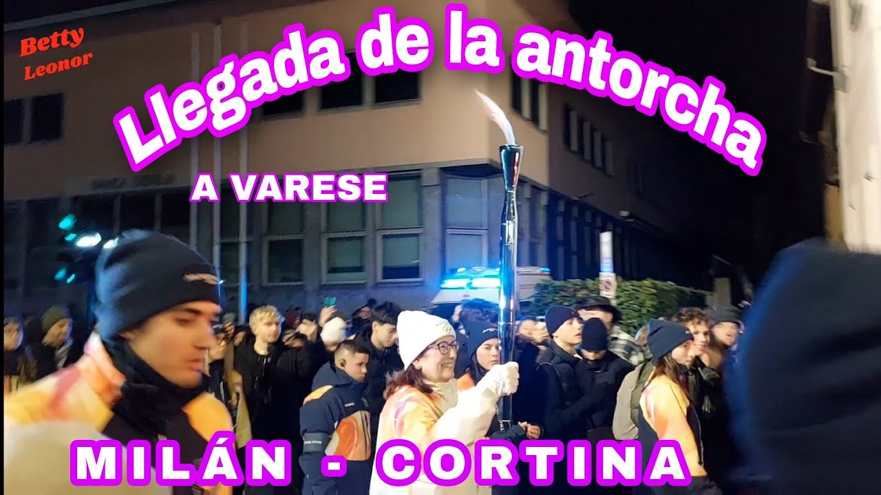 OLIMPIADAS en ITALIA LA LLAMA OLIMPICA PASA POR VARESE #milanocortina2026 