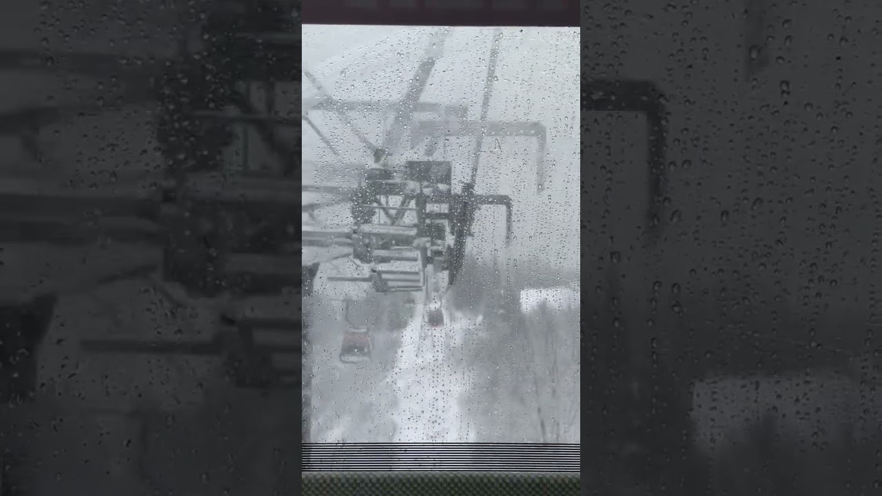 Cable car during winter