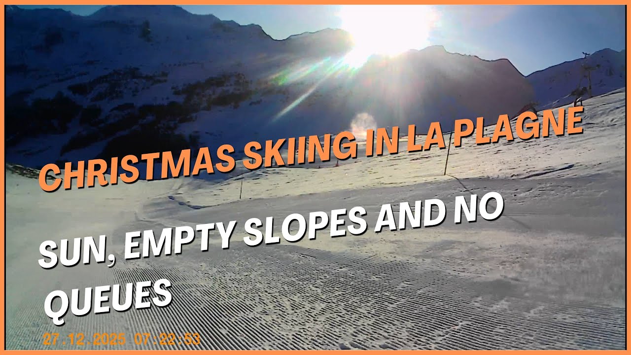 Morning Skiing in La Plagne, Christmas 2025