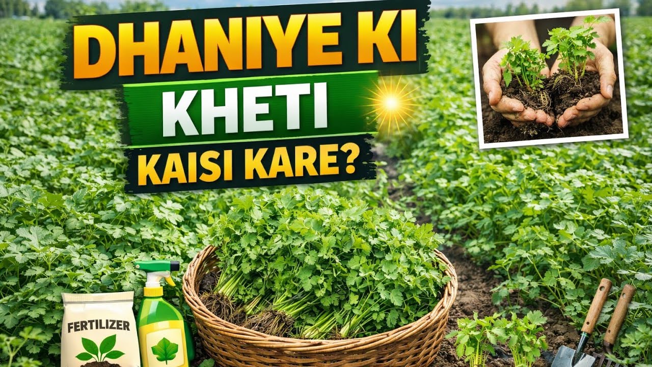 Coriander Farming (ਧਨੀਏ ਦੀ ਖੇਤੀ) @IndianFarmer 