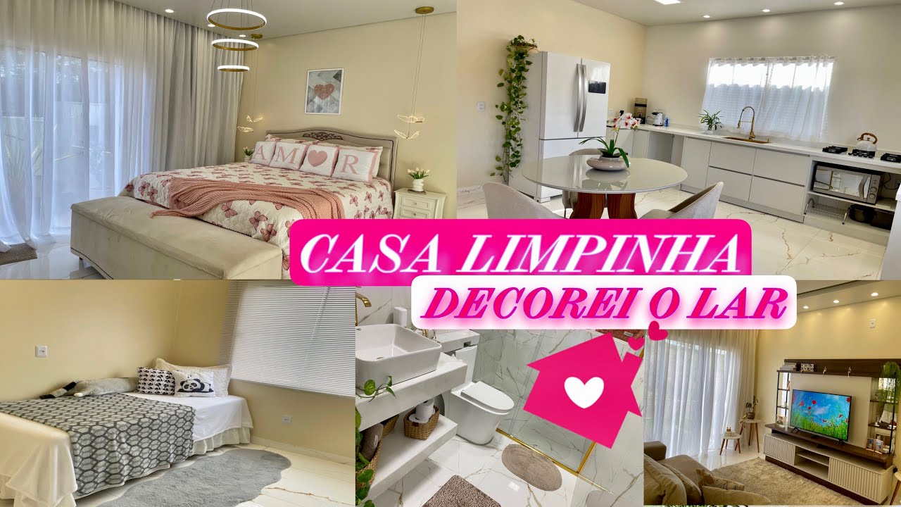 FAXINA PESADA NA CASA TODA | NOVA DECORAÇÃO| MINHA CASA FICOU PERFEITA 💓