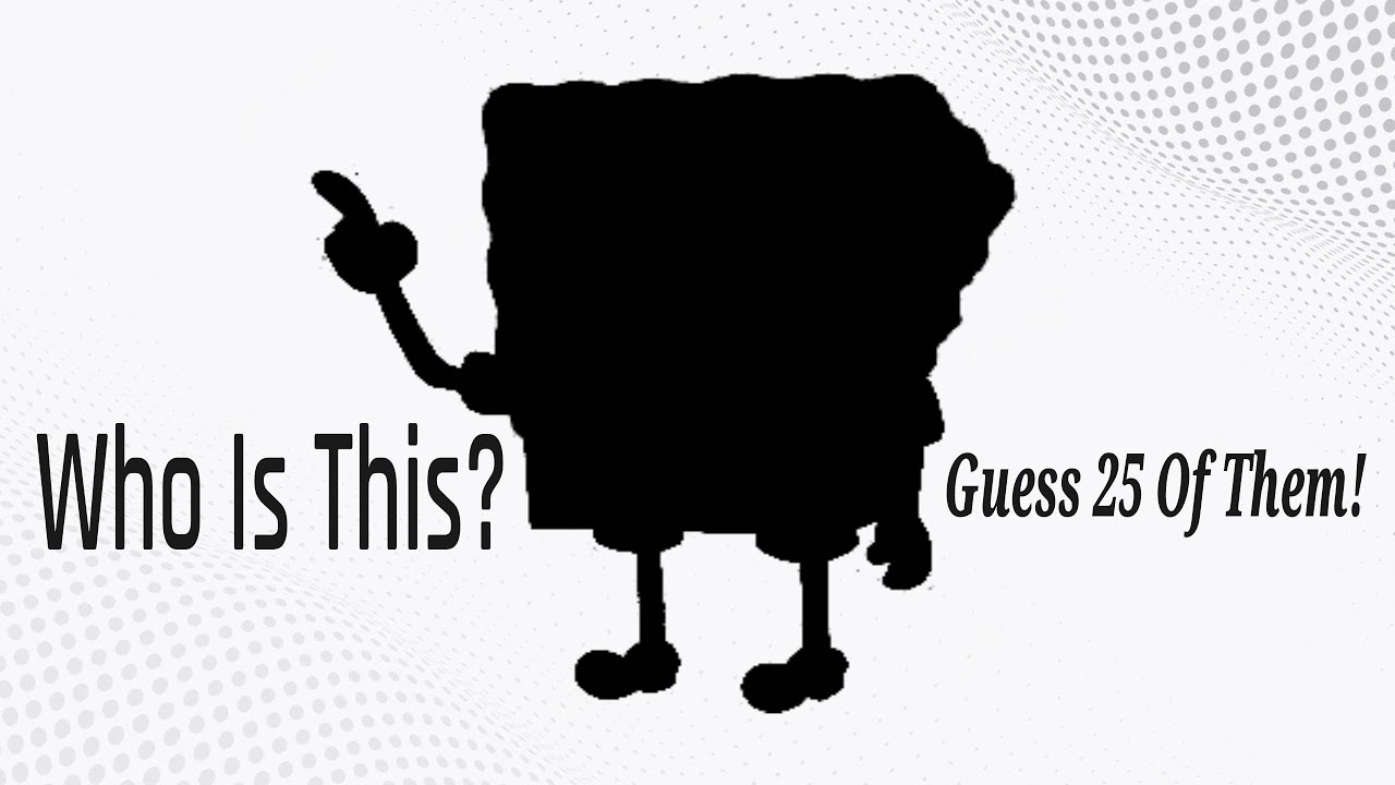 Guess The 25 Cartoon Characters Quiz / Trivia / Challenge / Test / Silhouette Quiz