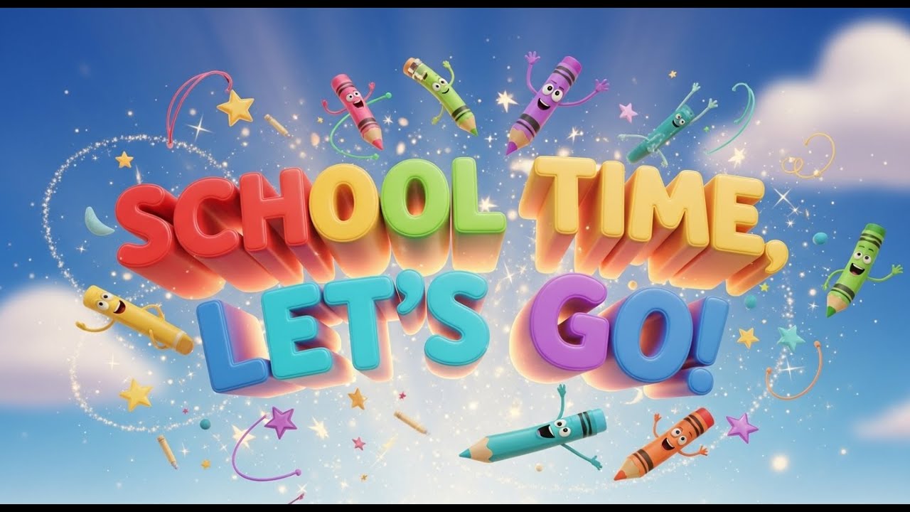 School Time, Let’s Go! 🎒 | Fun Morning Routine Song for Kids | Back to School Song