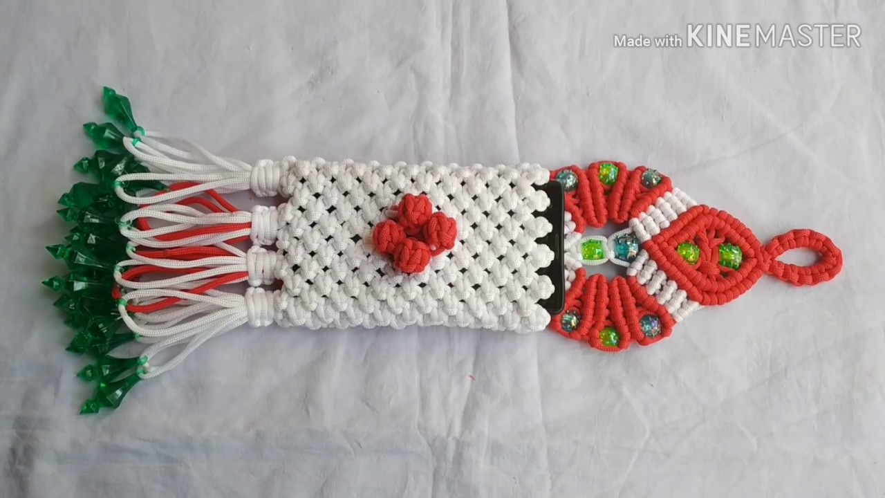 How to make macrame handmade phone holder.