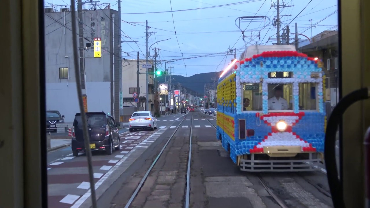 4k cab view - Toyohashi Railroad Tram Line Ekimae to Undōkōenmae, aichi pref, Japan