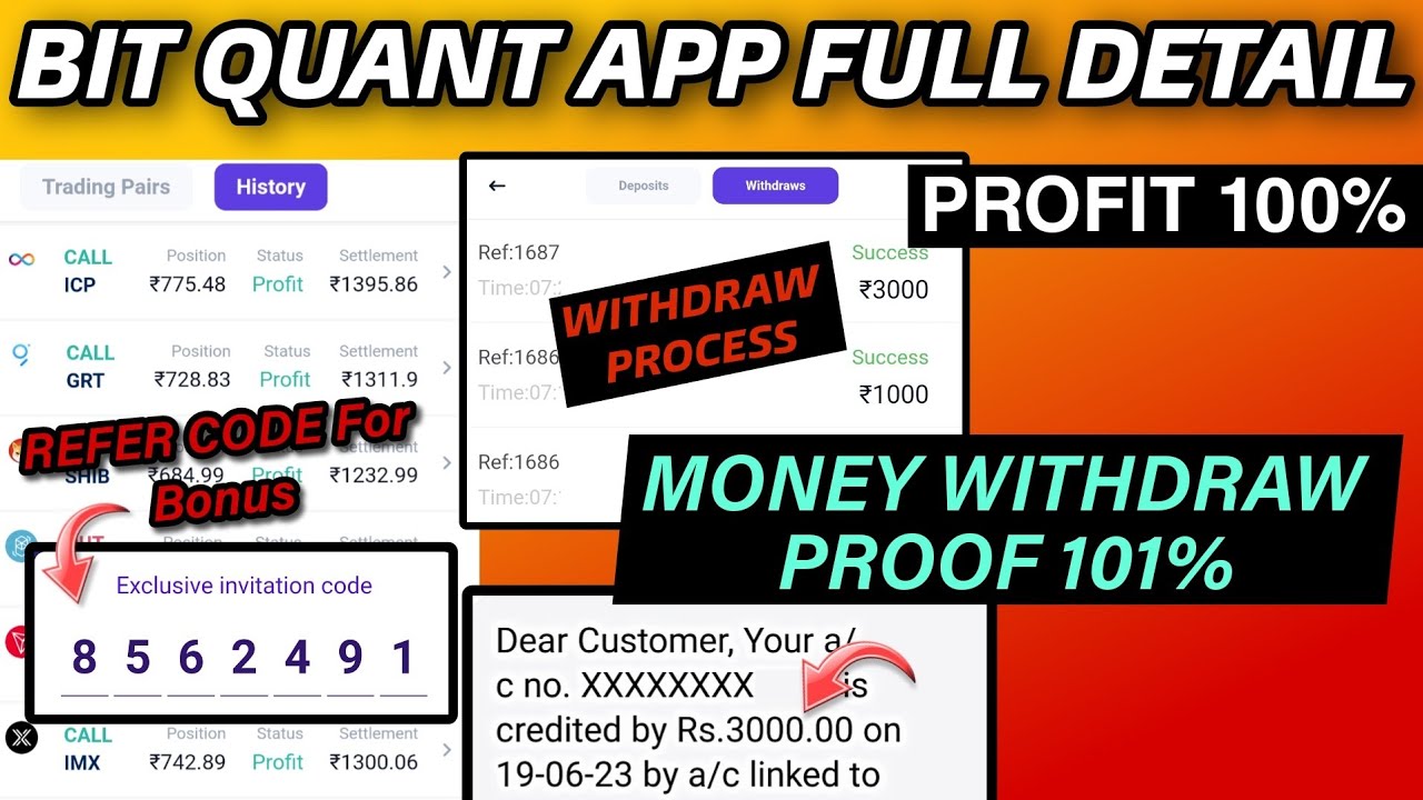 Bit Quant online trading app 2023 | bit quant real or fake | registration & money withdraw process |