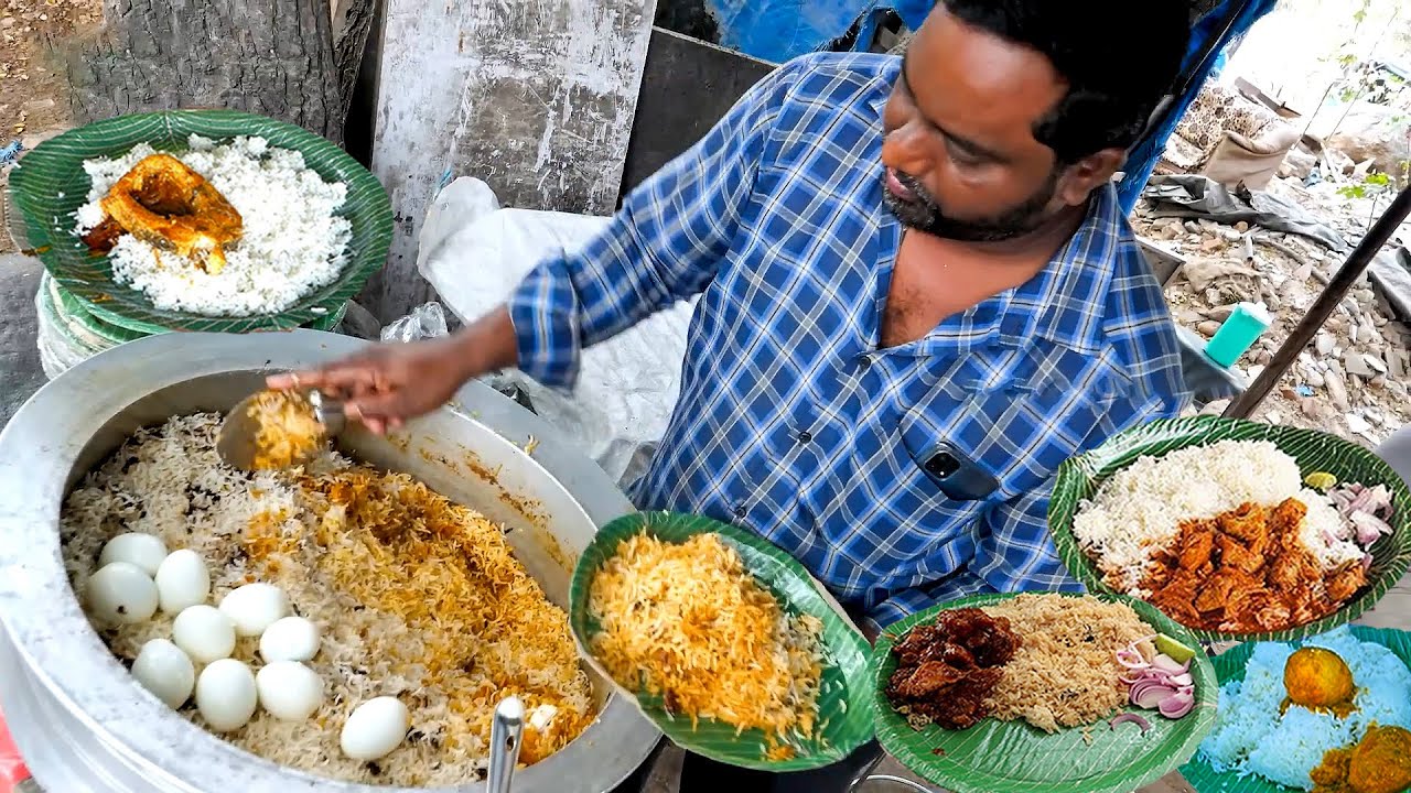 Cheapest RoadSide Unlimited Meals | Indian Street Food | #Meals #Vegmeals #NonVegMeals #StreetFood